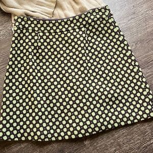 Boden A-line Wool Skirt, Brown and Green, 12R UK